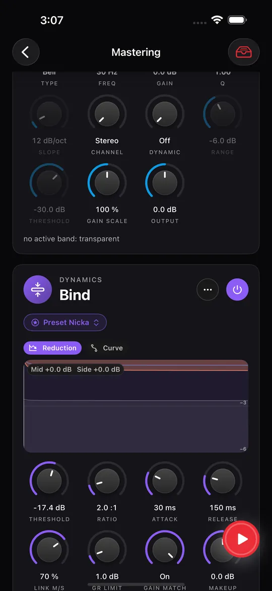 The Clios Bind glue compressor inside Prompt Maschine